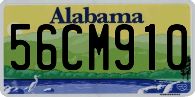 AL license plate 56CM910