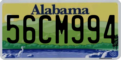 AL license plate 56CM994