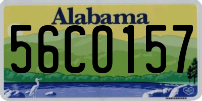 AL license plate 56CO157