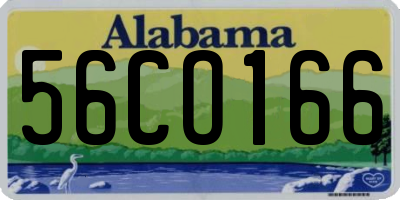 AL license plate 56CO166