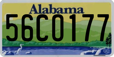AL license plate 56CO177
