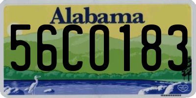 AL license plate 56CO183