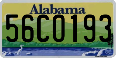 AL license plate 56CO193