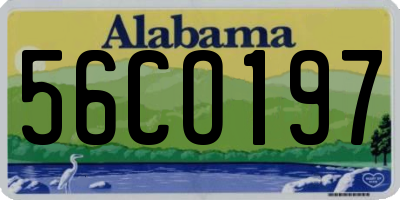 AL license plate 56CO197