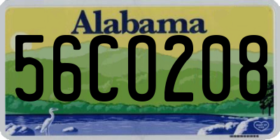 AL license plate 56CO208
