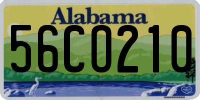 AL license plate 56CO210