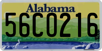 AL license plate 56CO216