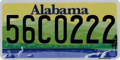AL license plate 56CO222