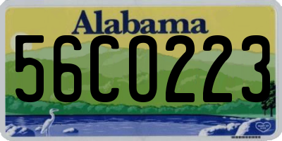 AL license plate 56CO223