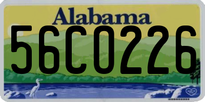 AL license plate 56CO226