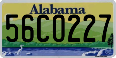 AL license plate 56CO227