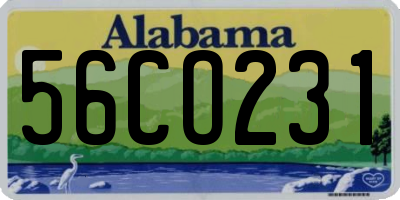 AL license plate 56CO231