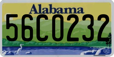 AL license plate 56CO232