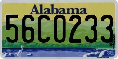 AL license plate 56CO233