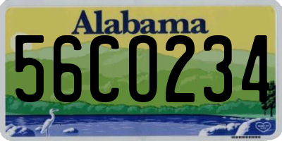 AL license plate 56CO234