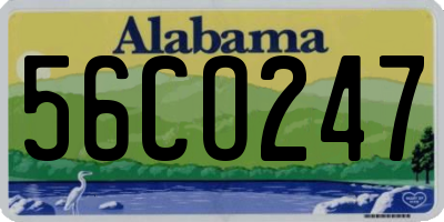 AL license plate 56CO247