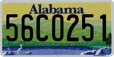 AL license plate 56CO251