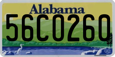 AL license plate 56CO260