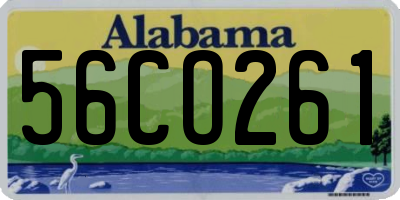 AL license plate 56CO261