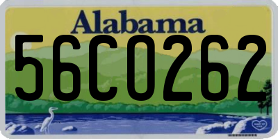 AL license plate 56CO262