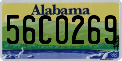 AL license plate 56CO269