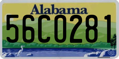 AL license plate 56CO281
