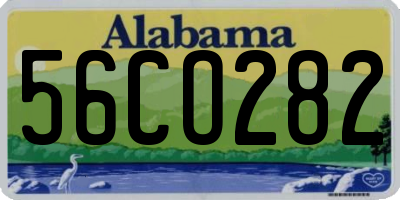 AL license plate 56CO282