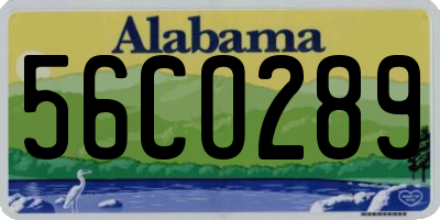 AL license plate 56CO289