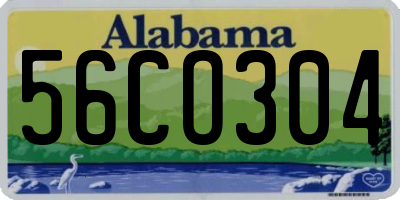 AL license plate 56CO304