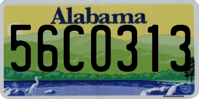 AL license plate 56CO313
