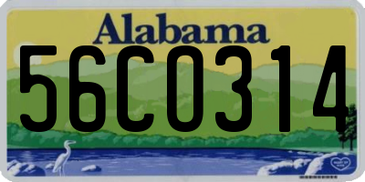AL license plate 56CO314