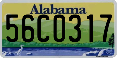 AL license plate 56CO317