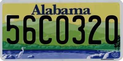 AL license plate 56CO320