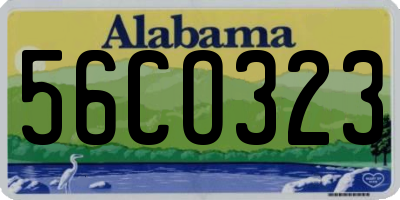 AL license plate 56CO323