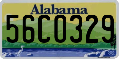 AL license plate 56CO329