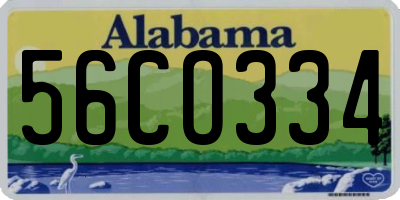 AL license plate 56CO334