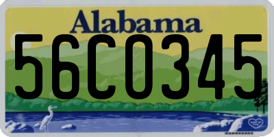 AL license plate 56CO345