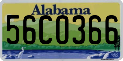 AL license plate 56CO366