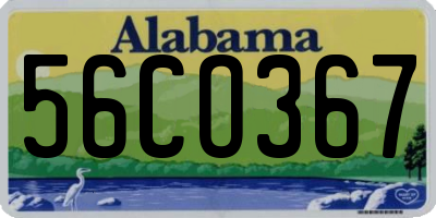 AL license plate 56CO367
