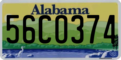 AL license plate 56CO374