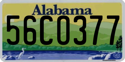 AL license plate 56CO377