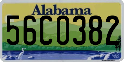 AL license plate 56CO382