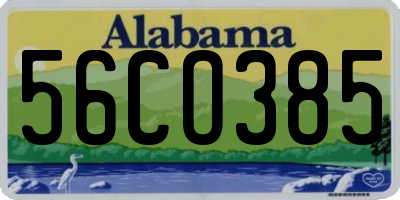 AL license plate 56CO385