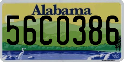 AL license plate 56CO386