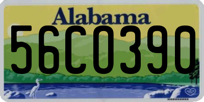AL license plate 56CO390