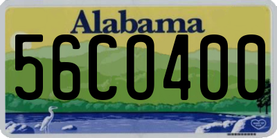 AL license plate 56CO400