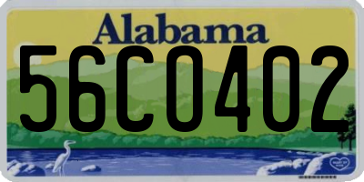 AL license plate 56CO402