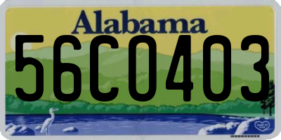 AL license plate 56CO403
