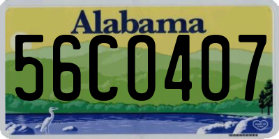 AL license plate 56CO407