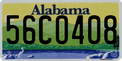 AL license plate 56CO408